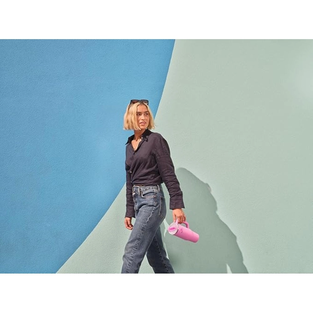 Stanley Quencher H2.0 Tumbler with Handle and Straw 30 oz | Flowstate 3-Position Lid | Cup Holder Compatible for Travel | Insulated Stainless Steel Cup | BPA-Free | Peony