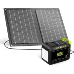 MARBERO 88.8Wh Solar Generator with 21W Solar Panel Included Portable Power Station 80W 110V 120W Max for Camping Outdoor Hiking Fishing Emergency
